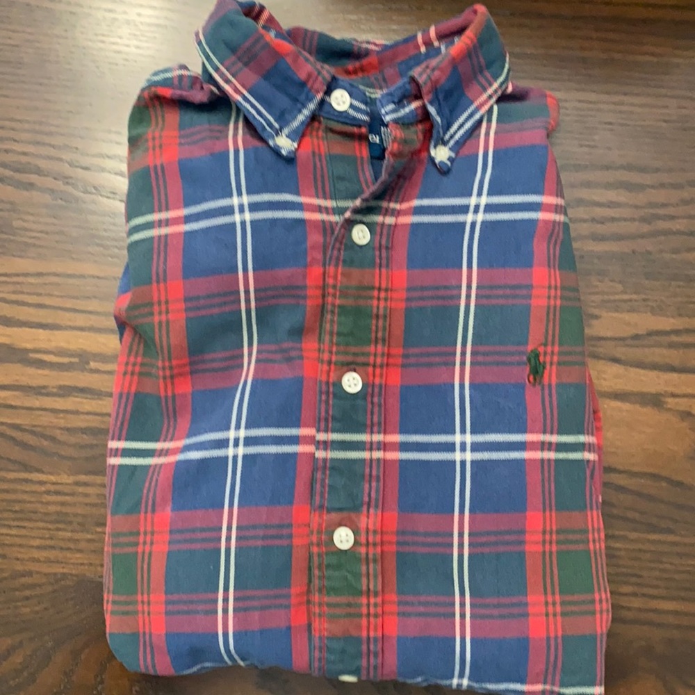 Mens M long sleeve button down Ralph Lauren